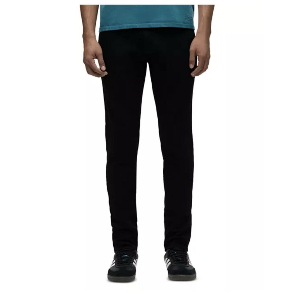 Hudson Men’s Black Zack Skinny Fit Jeans Distressed Size 32 NWOT Stretch Denim